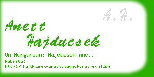 anett hajducsek business card